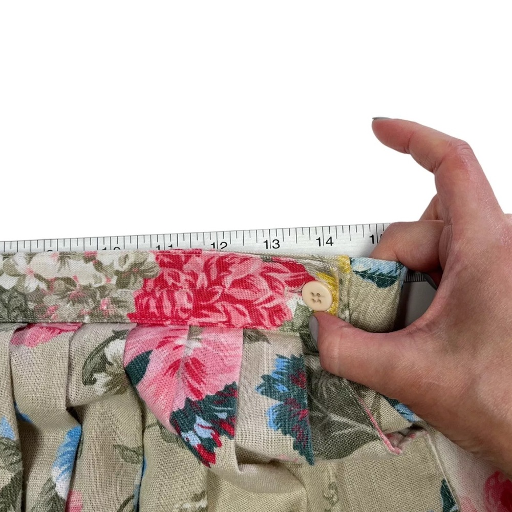 Vintage Floral Print Maxi Skirt Womens Medium 90s Y2K - Picture 7 of 13